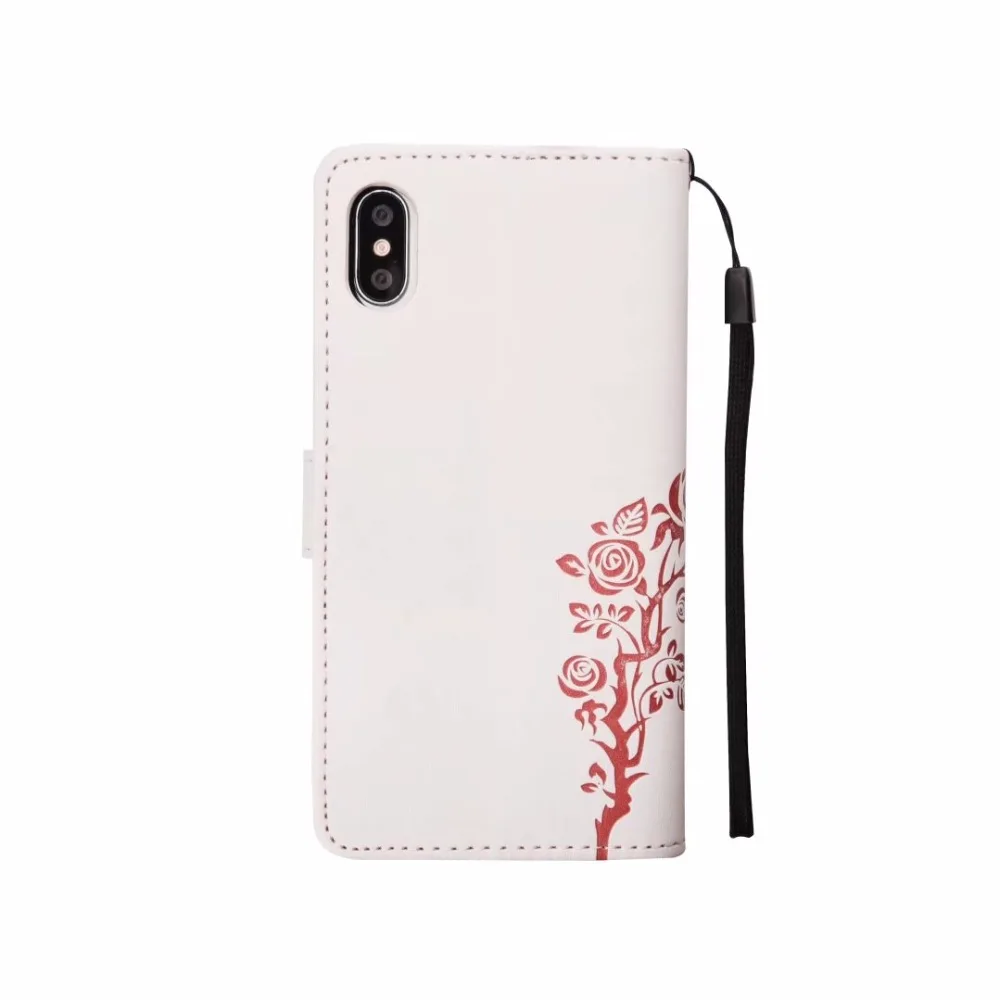 30 шт для iphone X/8/7/8 plus кожаный чехол с тисненым рисунком из искусственной кожи чехол-бумажник с подставкой