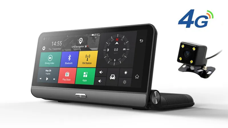 CARRVAS 4G Автомобильная камера GPS 7,84 ''Android 5,1 Автомобильный видеорегистратор wifi 1080 P видеорегистратор регистратор видеорегистратор парковки мониторинг - Название цвета: 4G