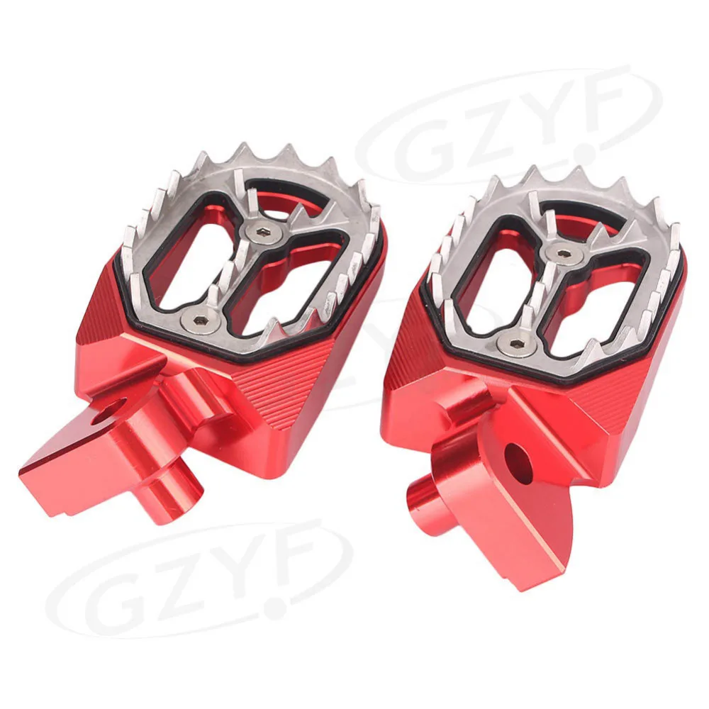 Motorcycle Foot Pegs Footrest For Yamaha YZ85/125/250/ YZ/WR250F 1999 -2015 & YZ450F 2004 -2015 Sharp Teeth Footpegs Pair