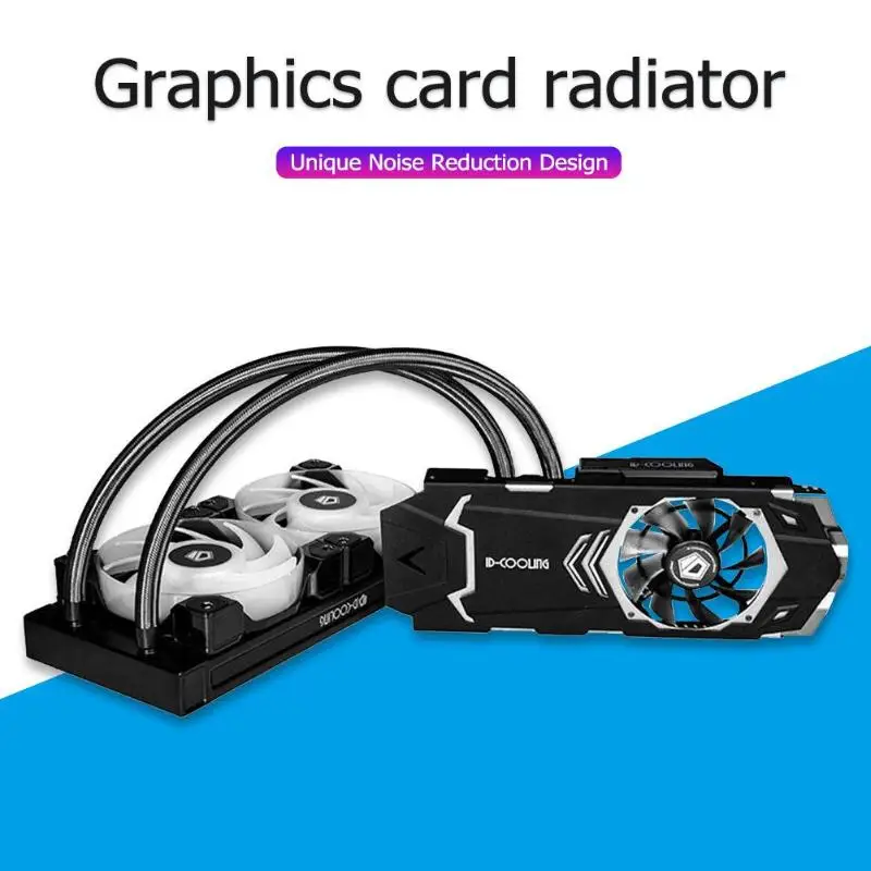 Discount  Alloyseed ID-COOLING ICEKIMO 240VGA-RGB Graphics Card Water Cooler Double Ball Bearing RGB Fan and 