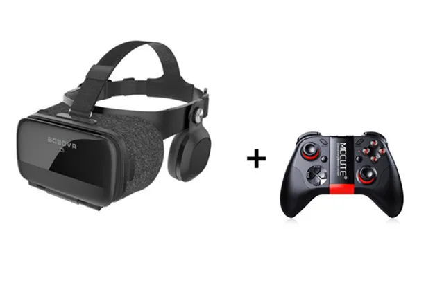 VR and Gamepad UZQi BoboVR Z5 Bobo VR Gerceklik очки виртуальной реальности Гарнитура очки картонный шлем 3D VR коробка смартфон - Цвет: VR and Gamepad