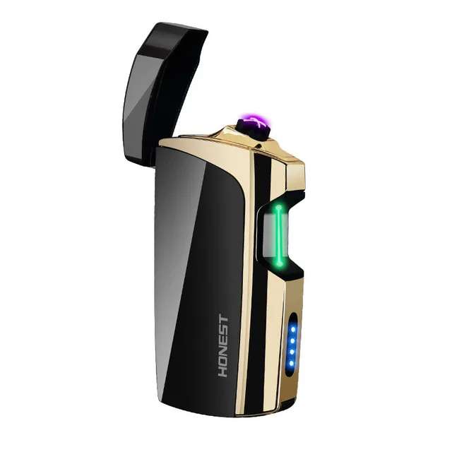  Infrared induction Double Arc Electronic Cigarette Lighter USB lighter Metal Rechargeable Windproof