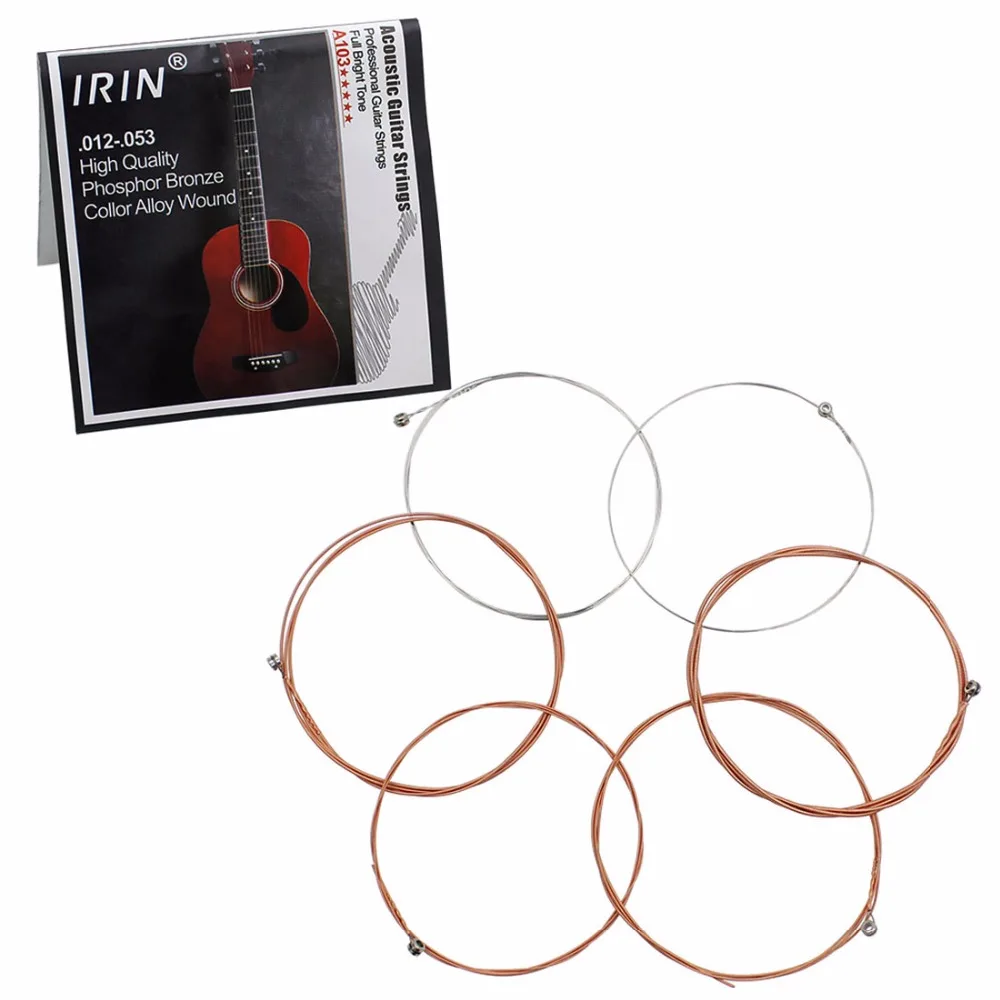 

IRIN A103 Phosphor Bronze Collor Alloy Wound Acoustic Guitar Strings