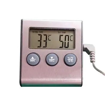 

LUOEM Meat Thermometer Digital Timer with Stainless Steel Probe Instant Read Thermometer Kitchen Food for Indoor Outdoor Cooking