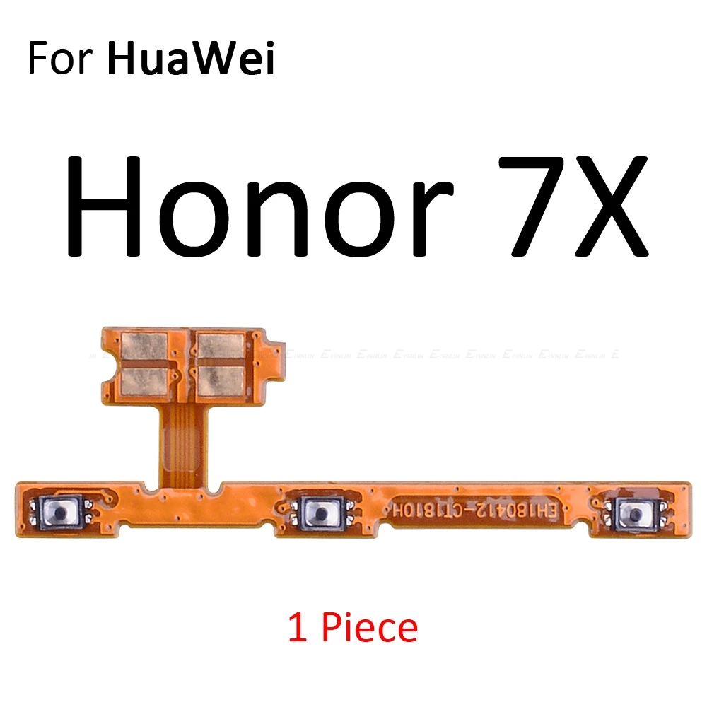 Кнопка включения и выключения питания гибкий кабель лента для HuaWei Honor Play 8A 7A 7C 7X7 S 6A 6C 6X 5C Pro Бесшумная клавиша громкости - Цвет: For Honor 7X