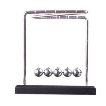 

Newton Cradle Physics Pendulum Science Z-Type Wood Newton's Cradle Art In Motion Balance Ball Wave Desk Ornament Educational T