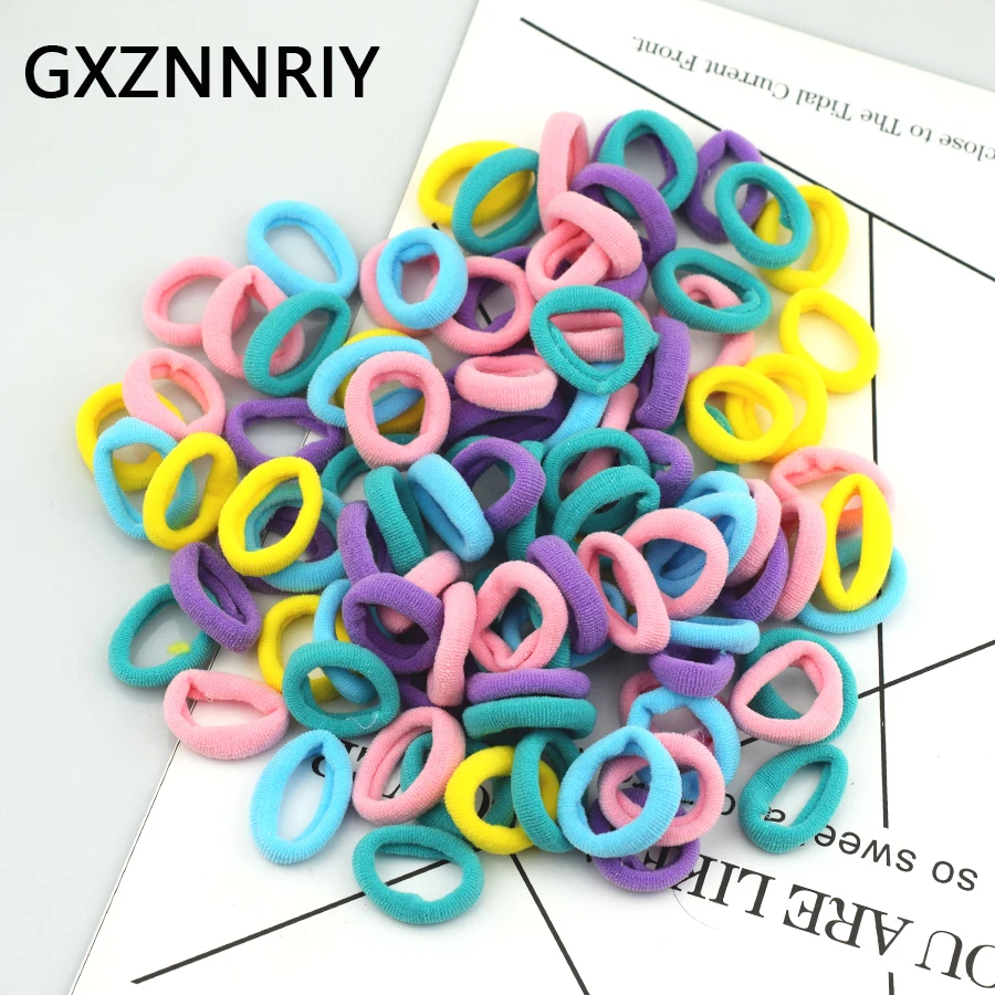

100PCS/Lot Rubber Hair Elastic for Girls Accessories Elastic Hair Bands Ponytail Holder Fashion Baby Kids Scrunchies Gifts