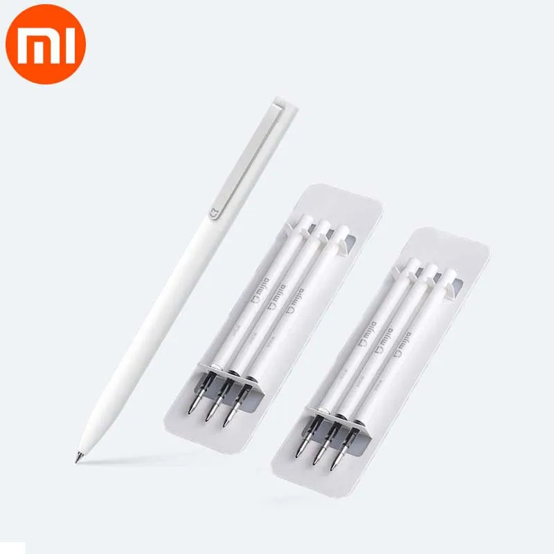 white Pen and 6 Ink Mijia Xiaomi Sign Pen 9,5 мм ручка для подписи PREMEC гладкая швейцарская заправка MiKuni японские чернила добавить Mijia Pen Черный Заправка - Цвет: white Pen and 6 Ink