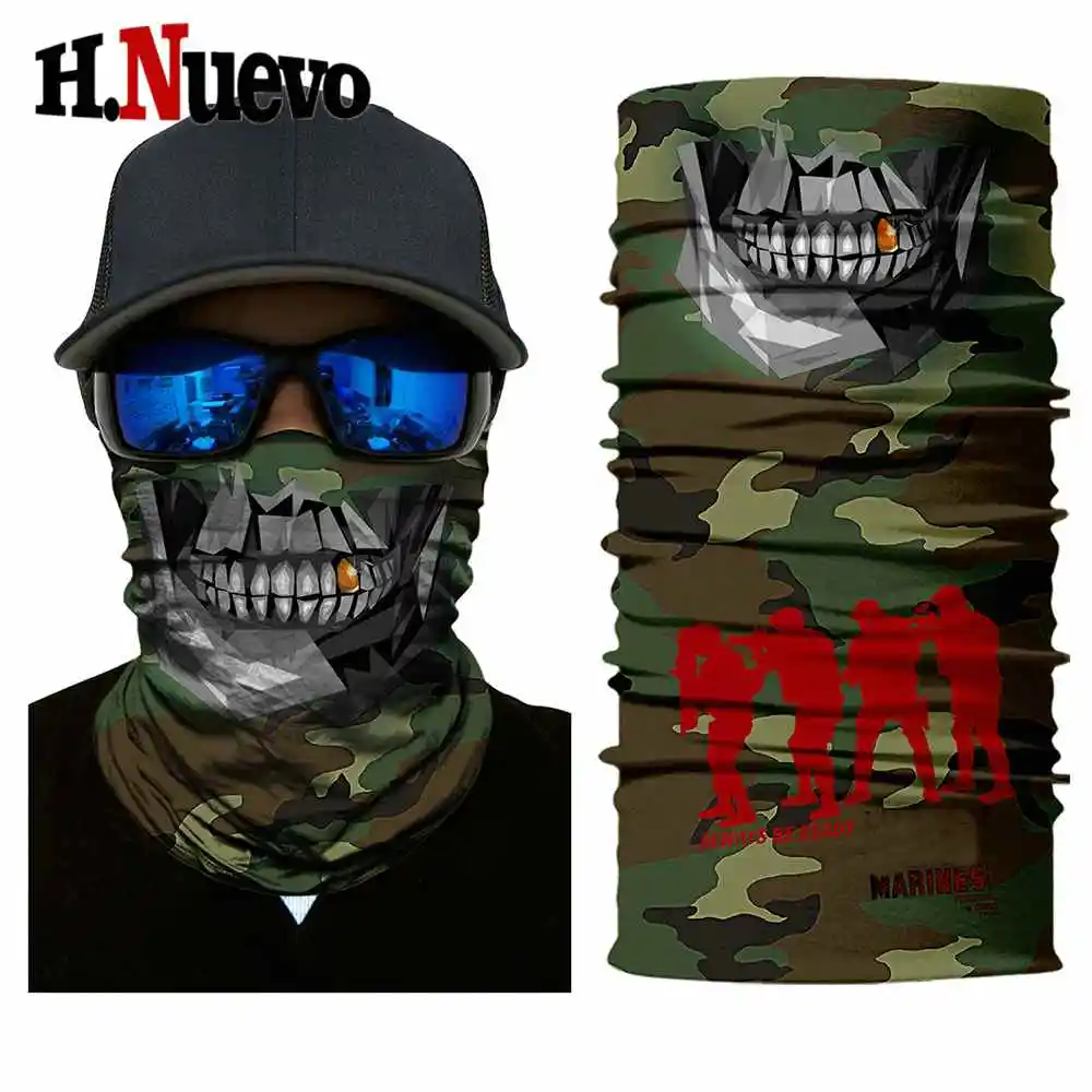 Байкерская велосипедная мотоциклетная маска 3D щит маски-шлемы Foulard Moto Man женский Балаклава мотоциклетный страшный шарф череп маска - Цвет: HR040131