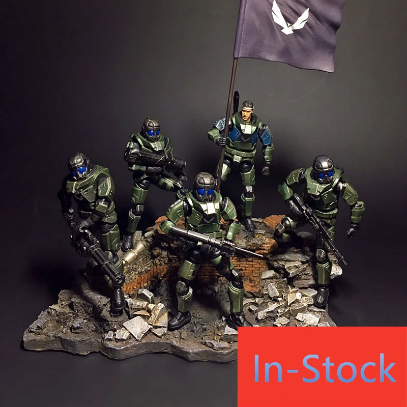 JOY TOY 1:27 солдатики фигурка UNSC девятый Легион Военные солдаты(5 шт./лот) подарок на праздник/день рождения новая коробка R4011