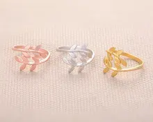 10 PCS lot fashion Gold Color silver rings for women with a lovely ring leaf ring
