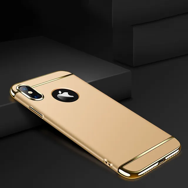 Luxury Gold Hard Case For Iphone X 8 7 6 6S Back Cover Coverage