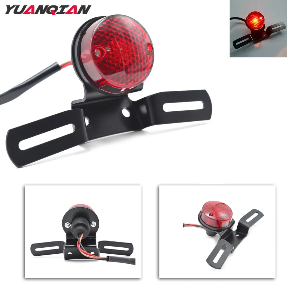 Motorcycle Accessories electric rear lights Tail Brake Light Black License Plate Holder For Harley Honda KTM Yamaha BMW S100RR