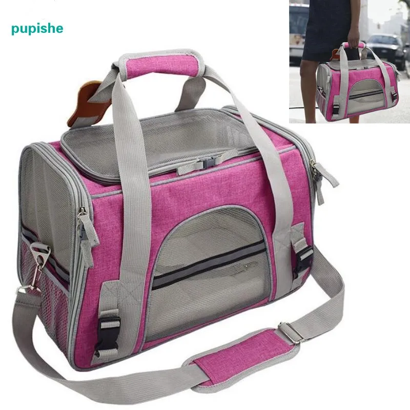 

Pet Cat Dog Carrier Car Seat Basket Dog Booster Seat Soft Side Carrier Pet Travel Protector Dog Bags For Small Dog