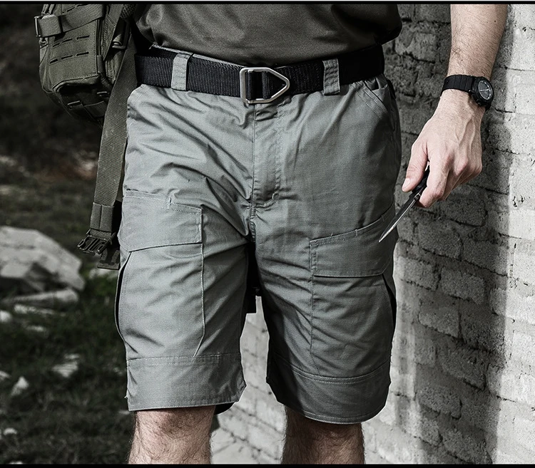 Летние военные камуфляжные карго шорты мужские повседневные с несколькими карманами водонепроницаемые хлопковые шорты Ripstop армейские тактические шорты