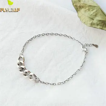 

Flyleaf Simple Twist Chain Real 925 Sterling Silver Bracelets For Women Fine Jewelry High Quality Bracelets & Bangles Vintage