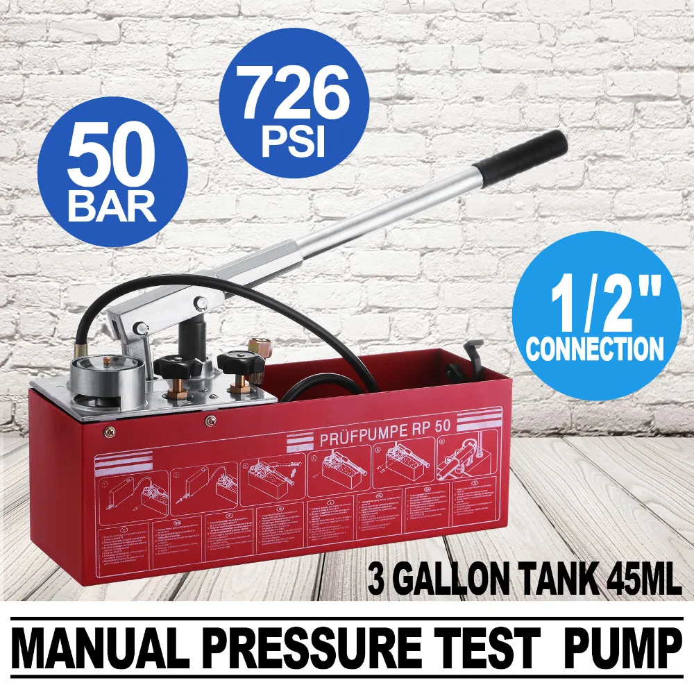 Hydraulic Manual Pressure Test Pump for Pipeline Container Irrigation Compact UK 