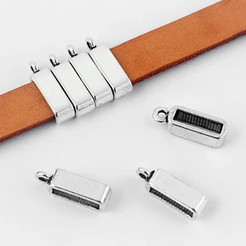 

20pcs 10mm Flat Holder Sliders Charm For Use With 5mm 10mm Flat Leather Cord