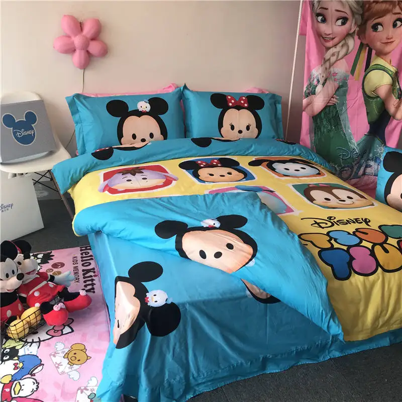 جديد ديزني منطقة تسوم منطقة تسوم طقم سرير للبنات نوم حاف مجموعة غطاء للأطفال ديكور المنزل القطن طفل المفرش الكامل الملكة الملك حجم