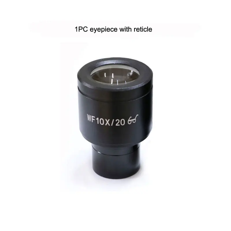 1PC with reticle WF10X/20 мм Монтажный размер 23,2 мм окуляры супер Дикое поле оптические линзы микроскоп окуляр для биологических микроскопов - Цвет: 1PC with reticle