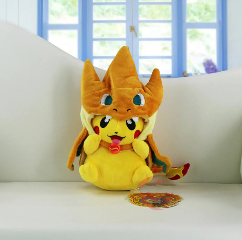 EMS 100/лот Пикачу 20-25 см Косплей X Charizard Magikarp Brinquedo плюшевые модные мягкие куклы животных - Цвет: Charizard Y Open