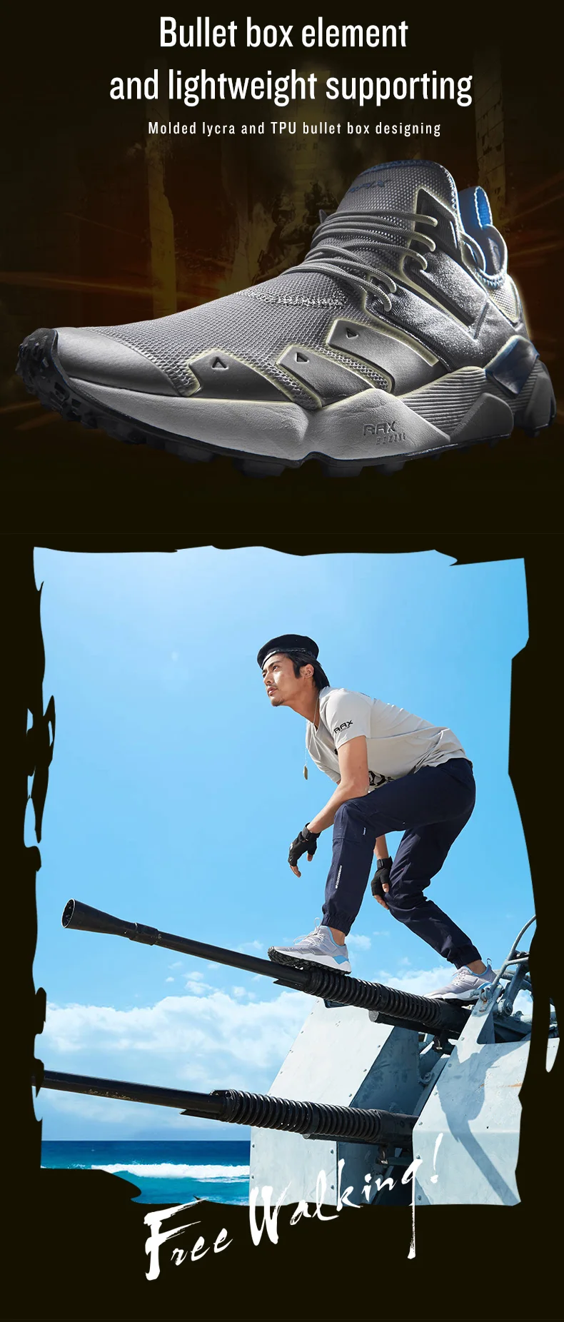 RAX Для мужчин Бег shoesoutdoor дышащие спортивные Спортивная обувь Для мужчин S Бег Спортивная обувь спортивная амортизацию ходьба Бег кроссовки