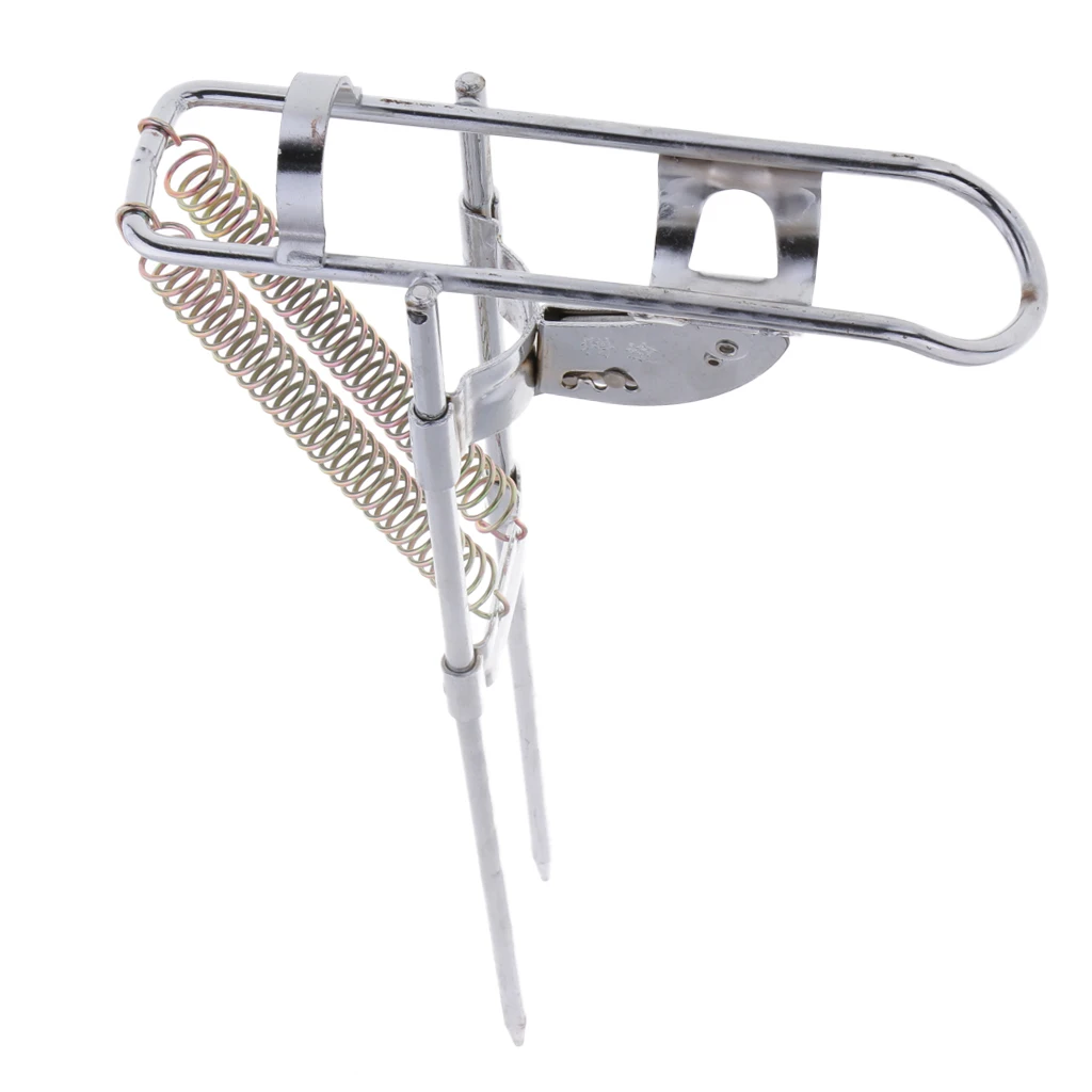 Portable Stainless Steel Practical Double Automatic Spring Fishing Rod Bracket Fishing Pole Holder Stand Rack