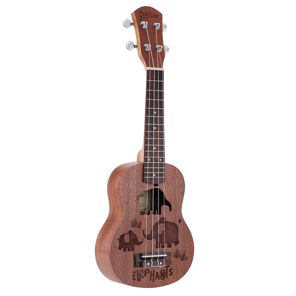 2" мини Sapele укулеле красное дерево, гриф шеи нейлоновая нить матовый подарок для детей