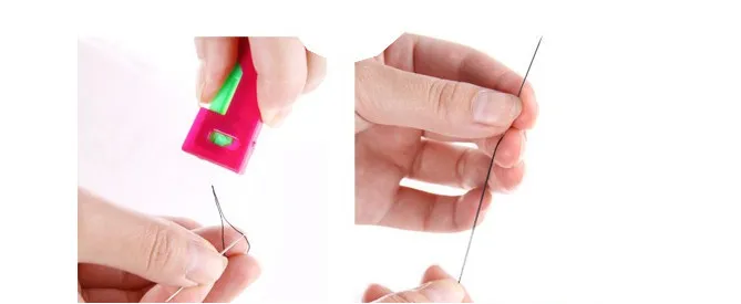 5 шт. устройство ручной Иглодержатель вставки аппликатор ручка нить для Швейные наперстки инструмент машина распарыватель вязание крючком