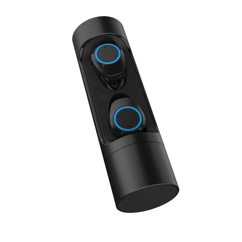 Черный Mini Twins беспроводные наушники X8 TWS Bluetooth с сенсорным управлением 5,0 наушники стерео гарнитура с микрофоном IPX7 водонепроницаемые наушники - Цвет: Черный