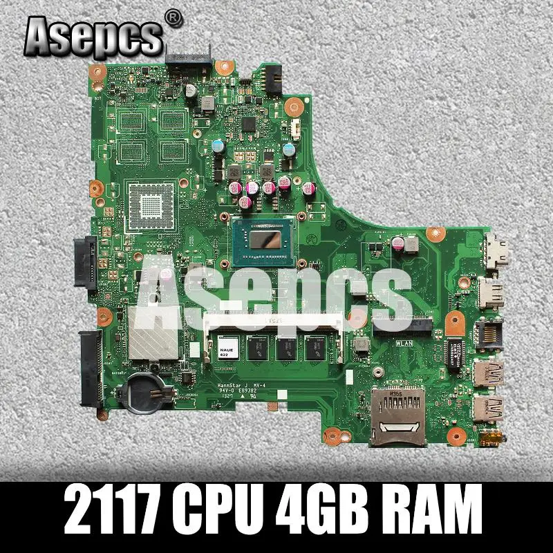 Asepcs X450CA материнская плата для ноутбука 2117 ЦП 4 Гб ОЗУ для X450CA X450CC тестовая материнская плата X450CA тест материнской платы ОК