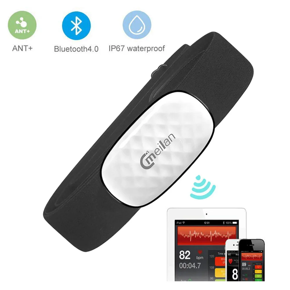 

Cycling Heart Rate Monitor Fitness Tracker Bluetooth ANT+ Rainproof Meilan C5 Suitable for Bryton Garmin iPhone Bike Computer