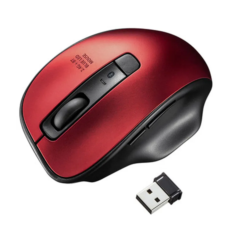 Wireless red SANWA поставка беспроводная bluetooth-мышка USB фотоэлектрическая беспроводная мышь для мужчин и женщин офис дома бизнес apple ipad - Цвет: Wireless red