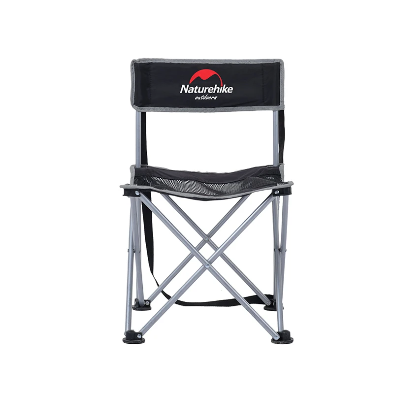 Черный Naturehike Foldable Camping Chair Portable Outdoor Fishing Beach Chair Small Campstool NH16J001-J - Цвет: Черный