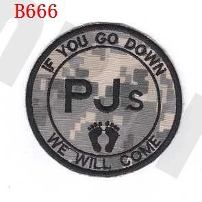 Вышивка патч USAF PJ, если вы gou вниз, мы придут боевой тактики военных