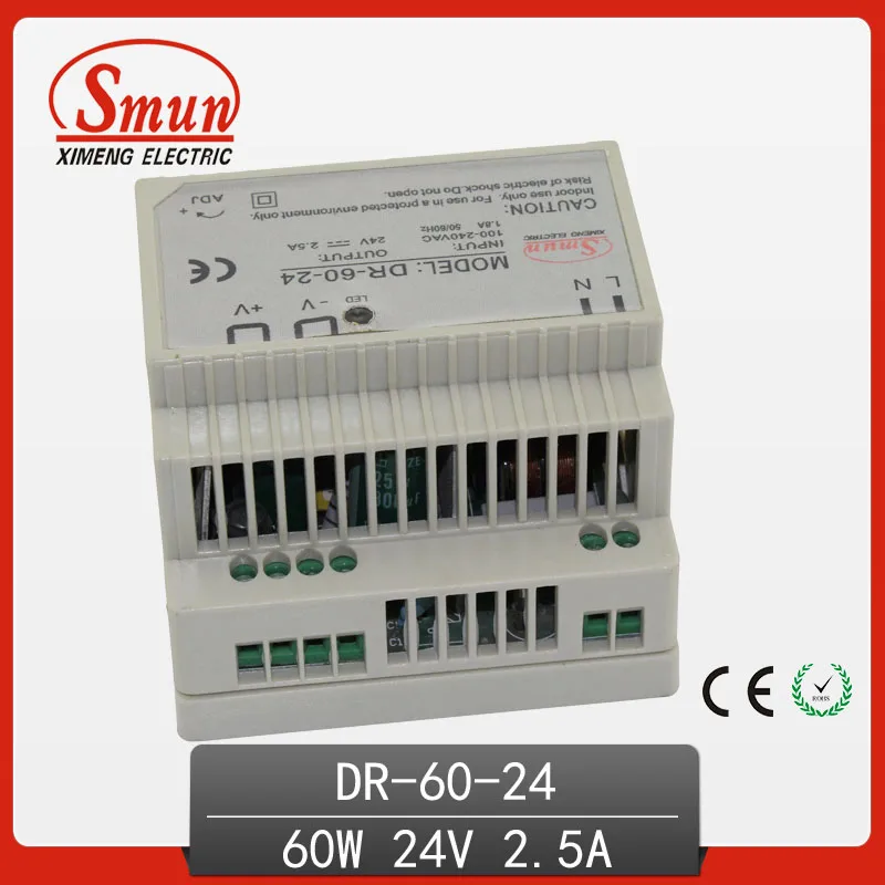 60 Вт 24VDC 2.5A din-рейку режима коммутации Питание для промышленного Применение