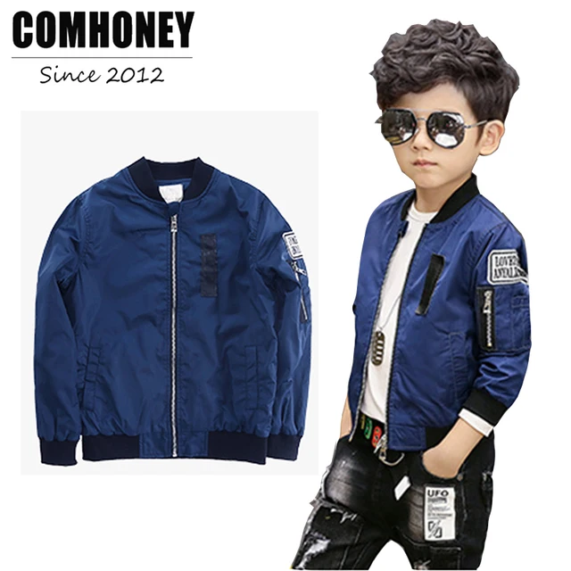 Boys Bomber jacket Kids baseball School Jacket Hoodies