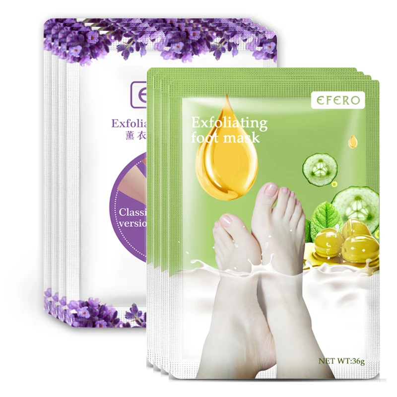 

16Pcs=8Pair Exfoliating Foot Mask for Pedicure Legs Soft Whitening Baby Feet Care Plant Extract Exfoliating Foot Peel Mask Socks