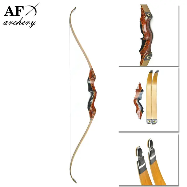 Cheap 58inch Clear Glassfiber Traditional Takedown Archery Recurve Bow for hunting equipment bow and arrows sale