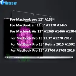 Netcosy для Macbook Экран протектор прозрачная защитная пленка Закаленное стекло для Macbook A1370 A1465 A1534 A1369 A1466 A1278 A1706