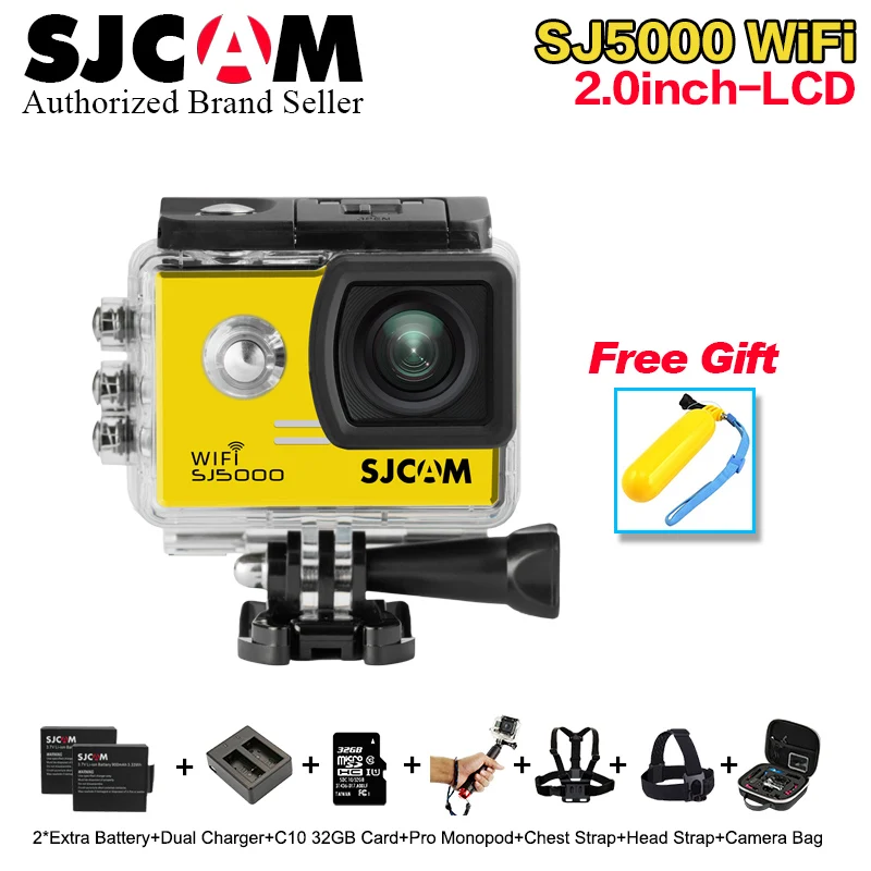 

Promotion Original SJCAM SJ5000 WIFI Notavek 96655 Action Sport Camera 2.0 LCD Waterproof Camera Optional Package Multi-colored