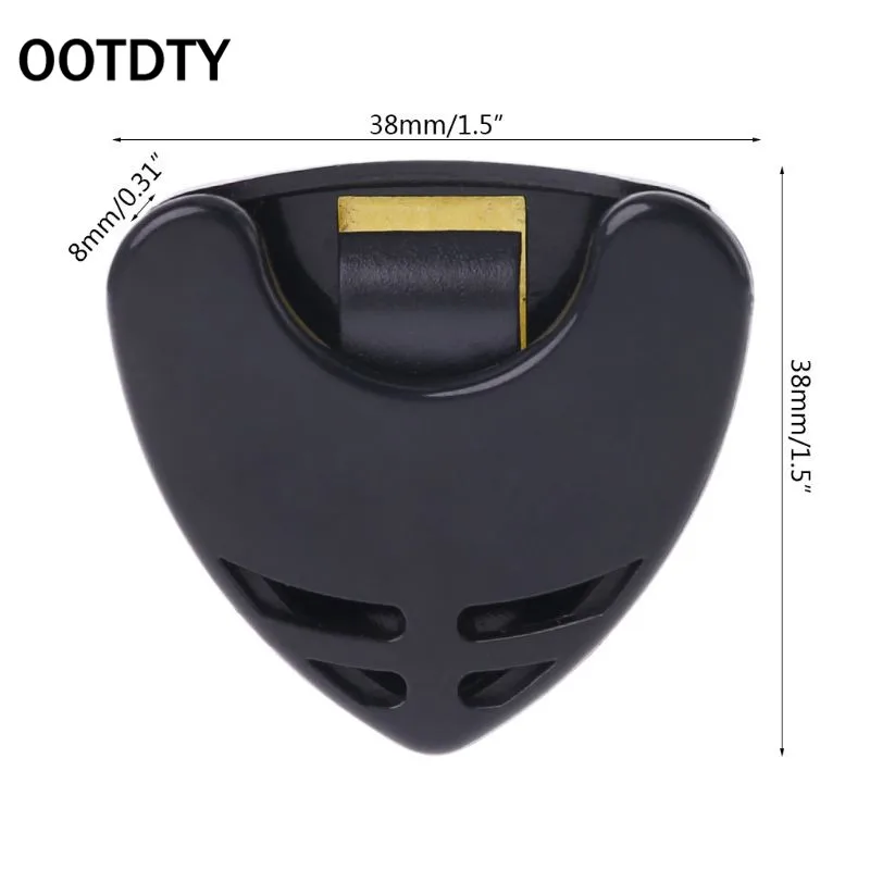 

1 pc Guitar Pick Holder Plastic Plectrum Case Mediator Quick Storage Self Adhesive Triangle Shape