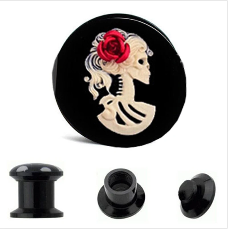 Buy Pretty Girl Ear Gauge Plugs Skin Tunnels Earskin