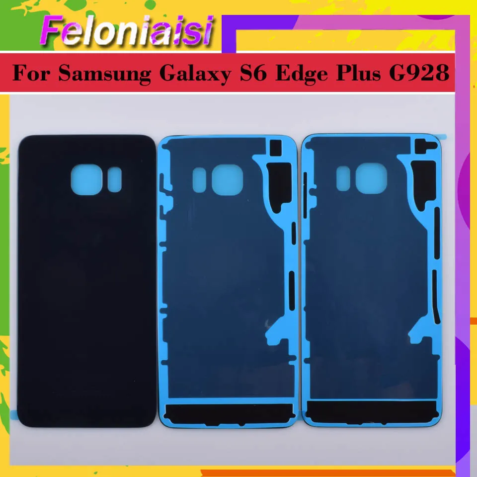 10 шт./партия для samsung Galaxy S6 Edge Plus G928 G928F корпус батарейного отсека задняя Задняя стеклянная крышка корпус замена корпуса