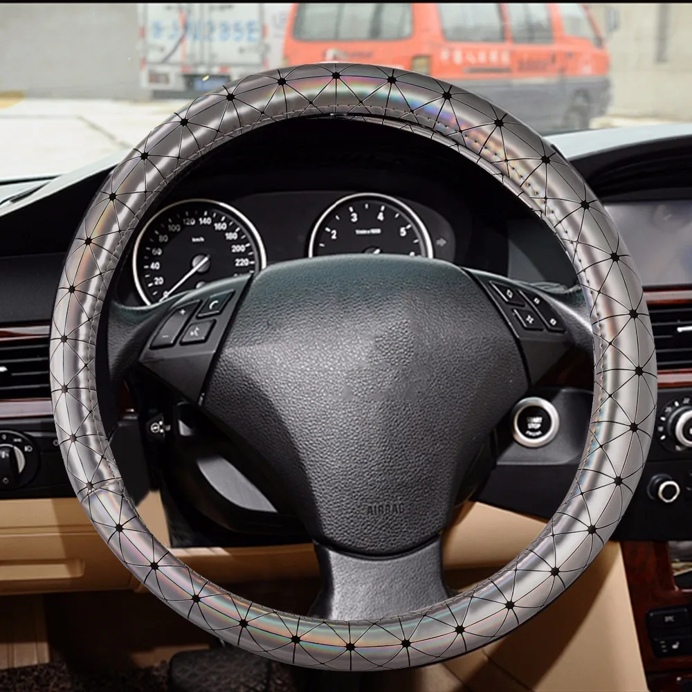 Стильный чехол рулевого колеса автомобиля 1 шт. 37,5 см чехлы на руль 6 цветов на выбор