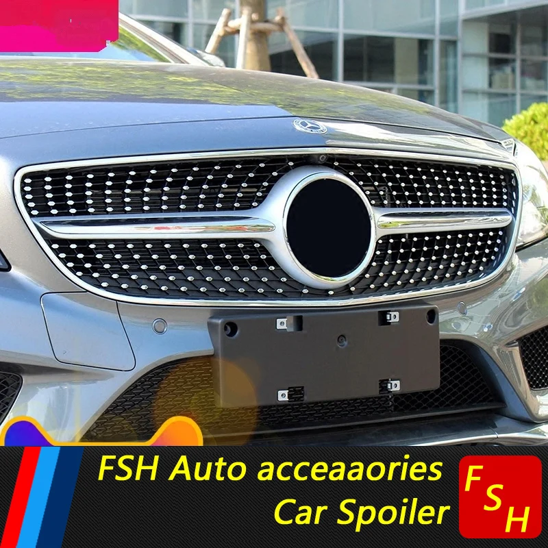 Для Benz W253 GLC класс GLC260 GLC300 решетка Mercedes W253 алмаз Стиль Передняя гоночная решетка