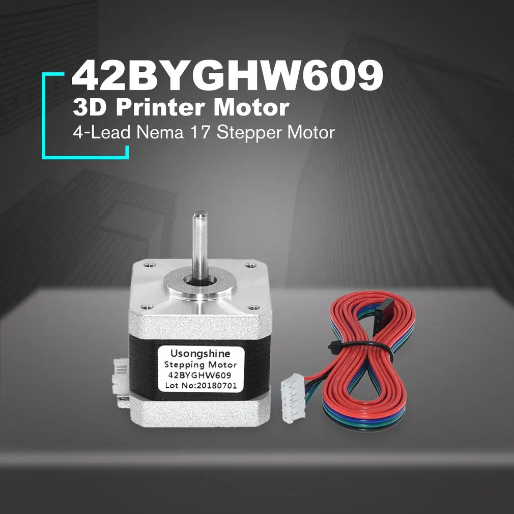 3D принтер мотор 4 свинцовый Nema 17 шаговый двигатель 42BYGHW609 56oz in 1.5A CE ROSH ISO CNC лазер для