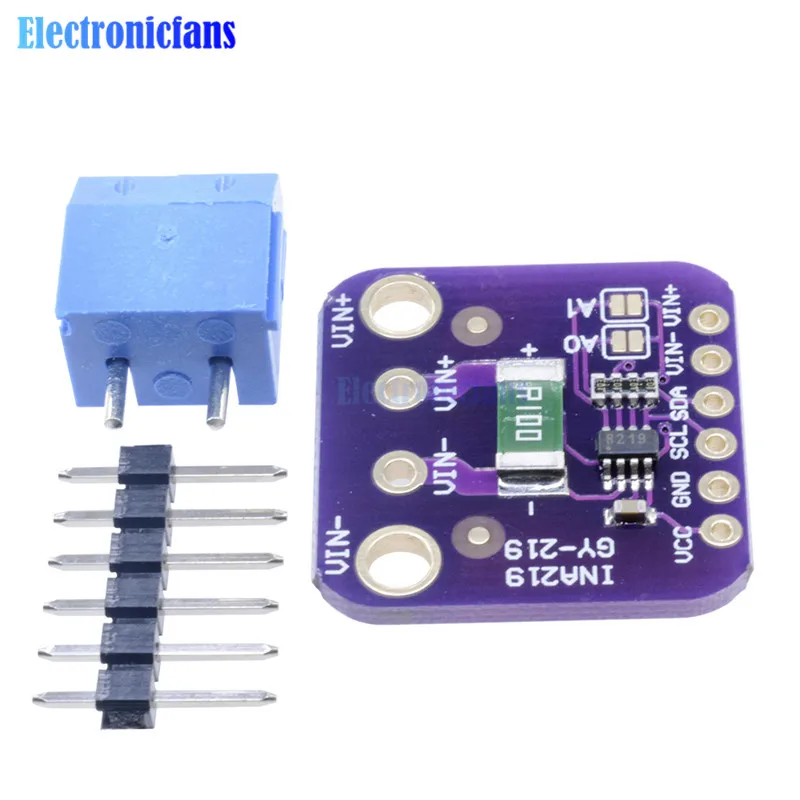 1 компл. GY-219 INA219 IC двунаправленный DC ток питание сенсор коммутационная плата модуль мониторинга для Arduino