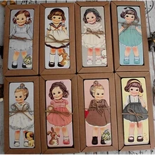 30 шт./лот прекрасный Долли бумажная Закладка Набор/бумажные закладки для книг/держатель оповещения о сообщениях(в том числе карты с Упаковка из крафт-бумаги