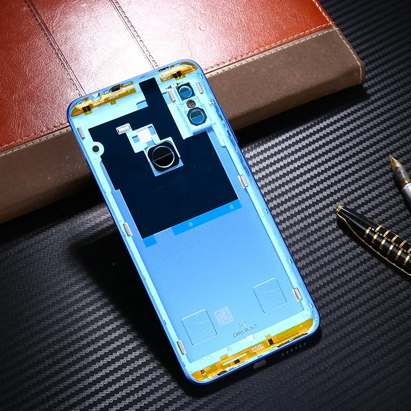 Корпус для Xiaomi Redmi Note 6 Pro, металлическая задняя крышка для батареи, запасные части для мобильного телефона, чехол с кнопками, объектив